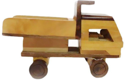 

Craftspoint desi wooden toy dumper safe for kids(Yellow, Brown), Brown;yellow