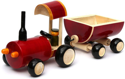 

Wembley Toys Organic Pull along Tractor & Trailer(Multicolor)