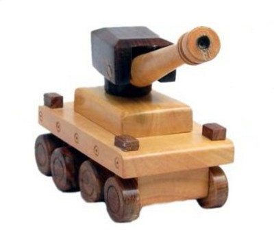 

Sonpra Antique Wooden Handicraft Tank Toy- (1 to 7 Year)(Blue)