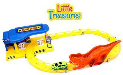 

Little Treasures Hurricane King Race Track Repair Center Play Set(Multicolor)
