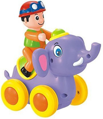 

Smiles Creation Elephant And Man Rider Toy Car(multi)
