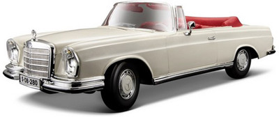 Maisto 1967 Mercedes Benz 280SE Diecast Scale Model Car(White)