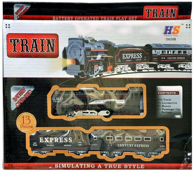

Turban Toys Battery Operated Black Train With Headlight(Black)