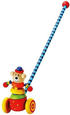 

Taufgeschenke Direkt Bino Wooden Push Along Bear(Multicolor)