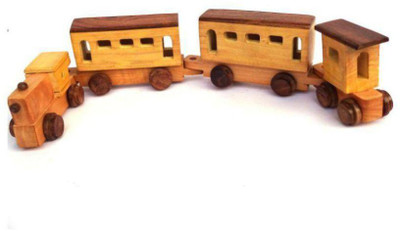 

Craftspoint desi wooden train set toy(Yellow, Brown), Brown;yellow