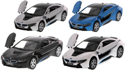 

Kinsmart Pack of 4 BMW i8(Multicolor)