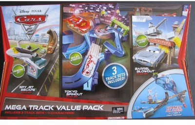 

Pixar Disney / Cars 2 Movie Exclusive Mega Track Value Pack(Multicolor)