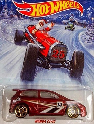 

Mattel Hot Wheels 2014 Holiday Hot Rods Series Honda Civic(Red)