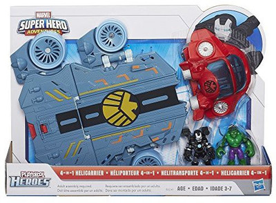 

Playskool Heroes Marvel Super Hero Adventures Helicarrier Vehicle with War Machine Figure(Multicolor)