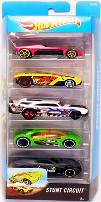 

Hot Wheels Stunt Circuit Set Of Five Car Gift Pack DJD25(Black, Red)