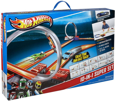 

Mattel Hot Wheels 10-in-1 Track Set(Blue, Yellow)