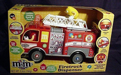 

CandyRific M&M Firetruck Fire Truck Candy Dispenser Lights And Sounds(Red)