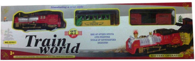 

Shop & Shoppee Battery Operated Train World Set (27pcs)(Multicolor)