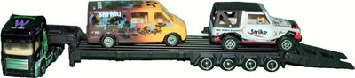 

Mamaboo Street Machine Tractor & Trailer With 2 Cars(Red)