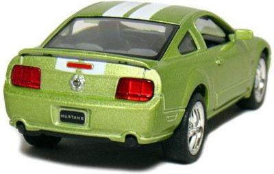 

Kinsmart 5" 2006 Ford Mustang Gt With Stripes 1:38 Scale(Green)