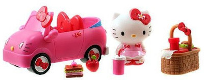 

Jada Hello Kitty Sweet Rides Doll Playset Picnic Fun Car(Pink)