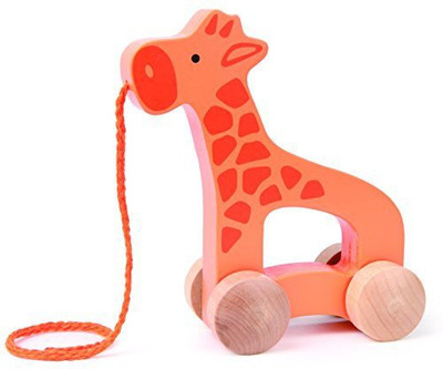 

Hape E0906 Push & Pull - Giraffe Toy(Multicolor)