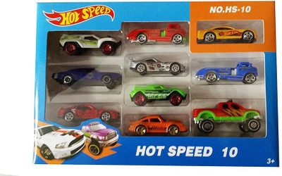 

Tickles Hot Speed Racing Car set of 10 cars DieCast 3 years plus(Multicolor)
