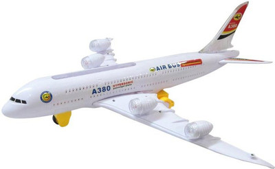 

DCS Air Bus A380 Kids Action Airplane Toy, Biggest Model Plane With Attractive Lights And Sounds(White)