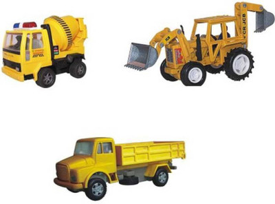 

AR Enterprises Combo of Concrete Mixer, Jcb Earthmover and Telco Truck(Yellow)