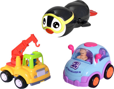 

Toys spot Unbreakable 3in1( Cartoon Car;Truck;Swimming Penguin)(Blue)