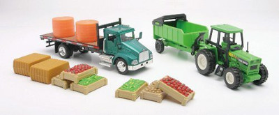 

New-Ray Farm Utility Truck Playset With Tractordump(Multicolor)