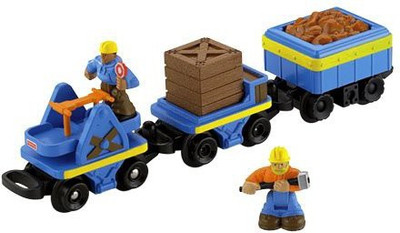 

Geotrax Transportation System Geotrax Push With Paytonpumper & Paul The Track Repair Team(Blue)