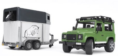 

Bruder Toys Land Rover Defender Station Wagon With Horse Trailer And 1(Multicolor)