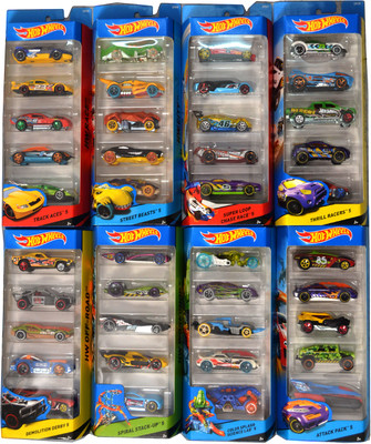 HOT WHEELS 5 Car Gift Sets asst Of 8(Multicolor)
