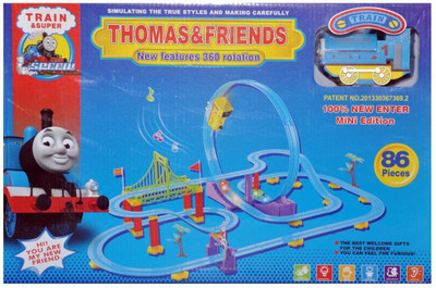 

Prro Thomas & Friends 86 pcs Train Set 360 Rotation(Blue)