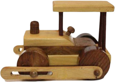 Craftspoint desi wooden toy road engine(Yellow, Brown), Brown;yellow
