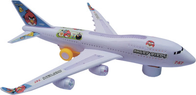 

Flipzon Aviation Aerobus 747 Boeing Airplane Toy With Lights Effect & Self Rotating(Multicolor)