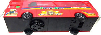 

Khareedi Pull Along Music & Tour Bus Toy for Children(Red|Yellow)
