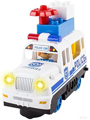 

WolVol Take Apart Police Car With Lights And Sirensbump And Go(White)
