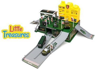 

Little Treasures Military Army Base Inelegant Building Play Set(Multicolor)