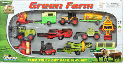 

Mamaboo Green Farm Tractor And Trailer 12 Vehicles(Green, White)