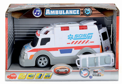 

Dickie Action Series Ambulance, 15 Cm, Free Wheel, Light+Sound(White)