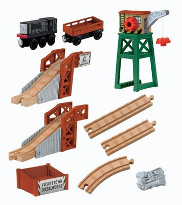 

Fisher-Price Thomas & Friends Wooden Railway 8 Diesel Works Playset(Multicolor)