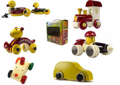 

CeeJay Set of 6 Colorful Wooden Baby Toys:Model OW-OW017(Multicolor)