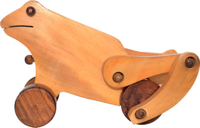 

Univ Handcarved Wooden Frog Toy(Dark Brown)