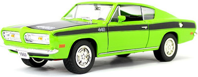 

Road Signature 1969 Plymouth Barracuda 1:18 Yatming diecast scale model car(Green)