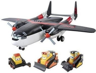 

Disney Planes Fire And Rescue Deluxe Transporter Cabbie With 3(Black)