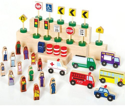 

Guidecraft Aba Community And Roadway Essentials Play Set(Multicolor)