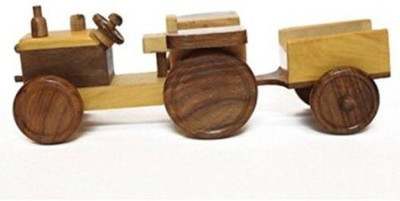 

Desi Karigar Toy tractor(Yellow, Brown), Brown;yellow