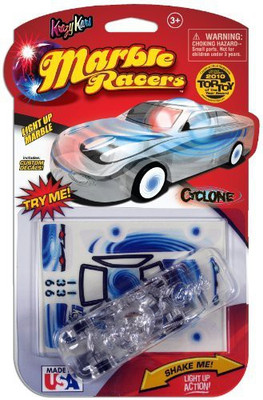 

Skullduggery Krazy Kars / Award Winning Cyclone Light Up Marble Racer Car(White)