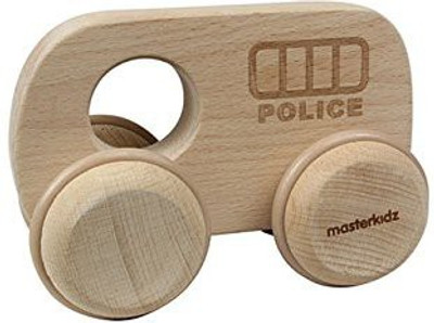 

BabyCentre Masterkidz Wooden Push Along Police Car(Multicolor119)
