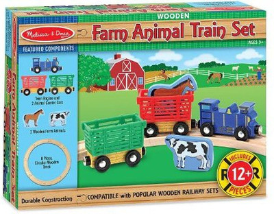 

Melissa & Doug Farm Animal Train Set(Multicolor)