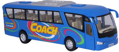 

Mayatra's Die Cast Metal Pull Back Coach Bus Blue(Multicolor)