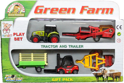 

Mamaboo Green Farm Tractor And Trailer With Forklift(Green, White)