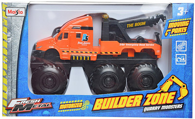

Maisto Maisto Builder Zone Quarry Monsters Tow Truck Die Cast Toy Truck (Random Color)-EduToys(Orange)